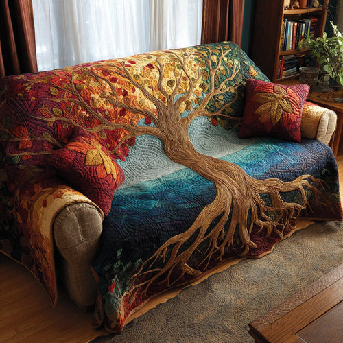 Bound by Roots Quilted Sofa Cover NCU0DV1225