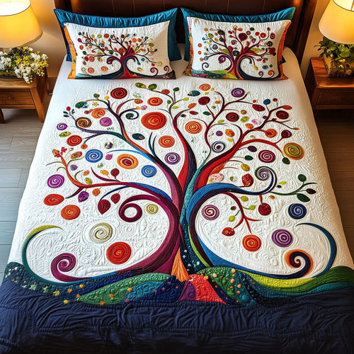 Branches of Harmony 3-Piece Quilted Bedding Set NCU0NT2670