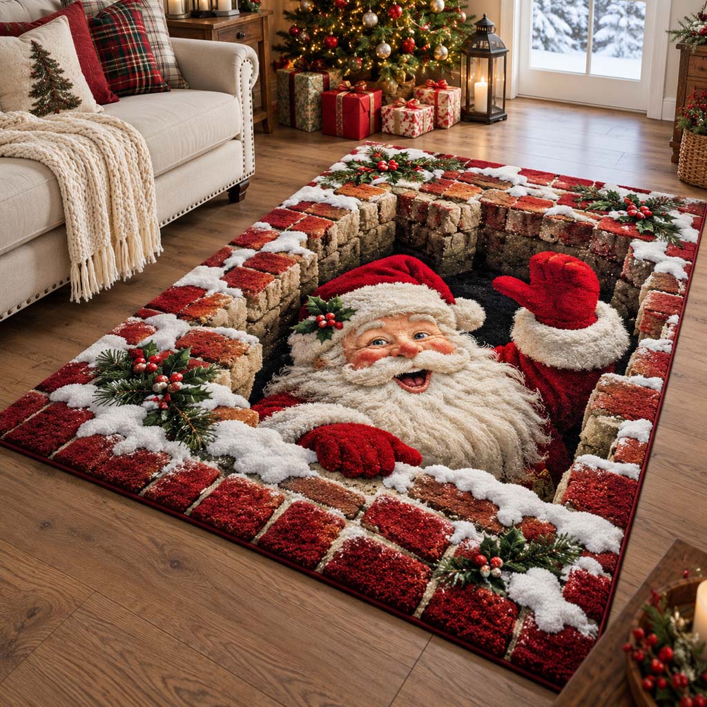 Brick Chimney Santa Area Rug SN0HH1052