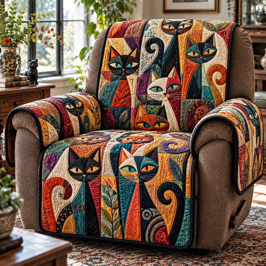 Bright Cat Club Quilted Sofa Cover SN0DV1124