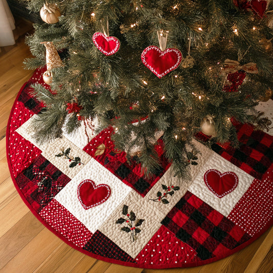 Bright Trio Christmas Quilted Tree Skirt NCU0NTD1149