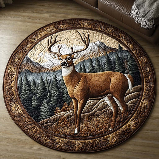 Buck Charm Quilted Round Mat NCU0DV5360