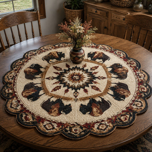 Buffalo Heritage Custom Shape Quilted Table Topper SN0PT805