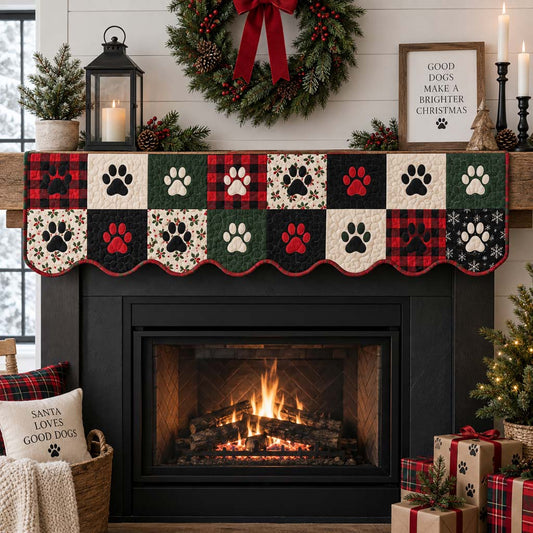 Buffalo Paw Hearth Quilted Mantel Scarf SN0HH0347