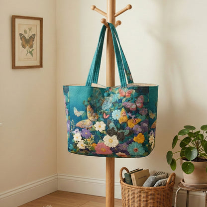 Butterfly Garden Quilted Classic Tote Bag SN0NT028