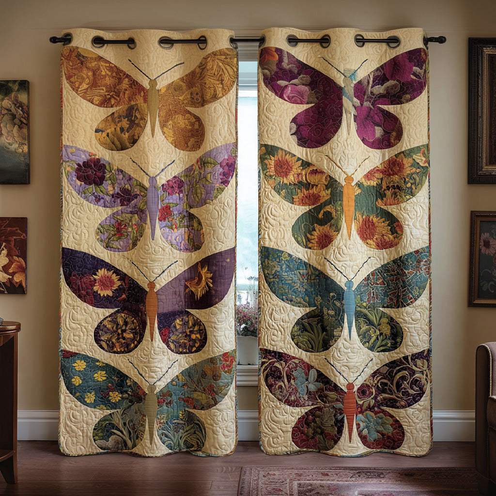 Butterfly Garden Quilted Curtains NCU0DH772