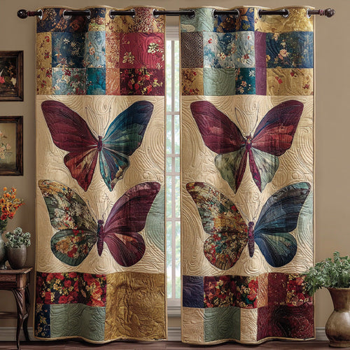 Butterfly Harmony Quilted Curtains NCU0DH780