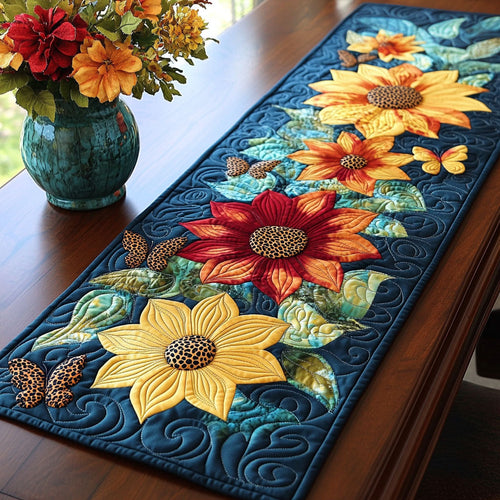 Butterfly Meadow Quilted Table Runner NCU0NT5653