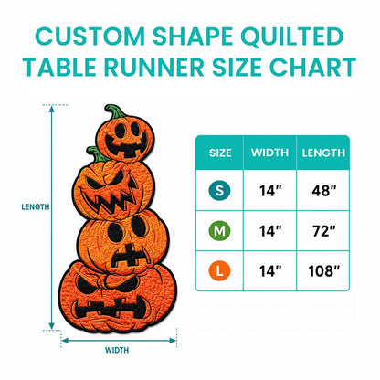 BOO Harvest Custom Shape Quilted Table Runner SN0DV133