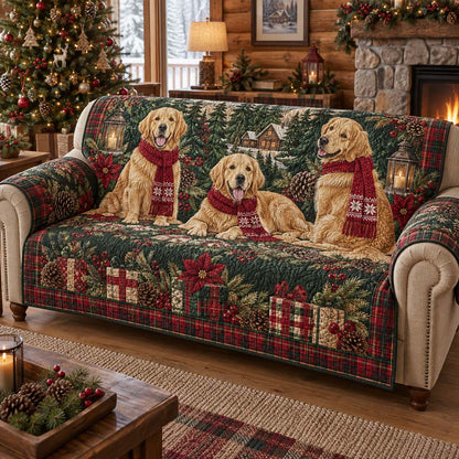 Cabin Golden Trio Quilted Sofa Cover SN0HH0406