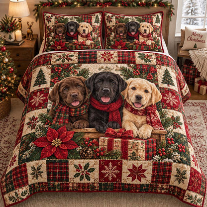 Cabin Labrador 3-Piece Quilted Bedding Set SN0HH0779