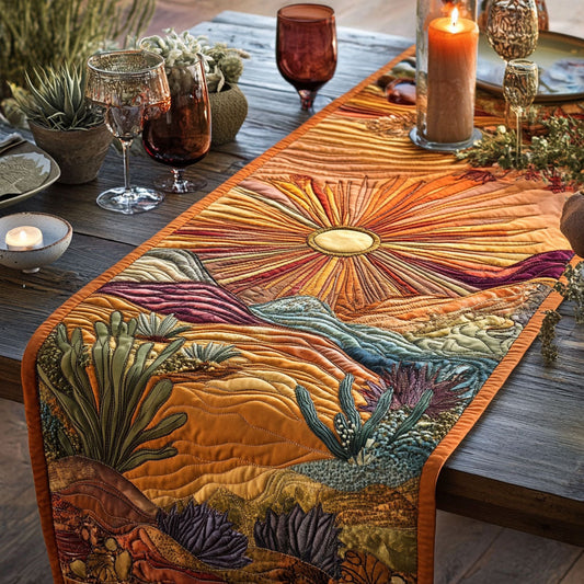 Cactus Bloom Quilted Table Runner NCU0VH3078