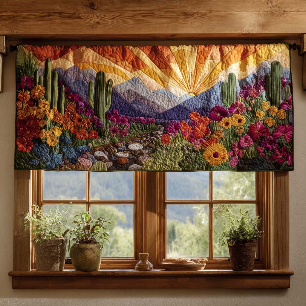 Cactus Horizon Quilted Valance NCU0DDK1620