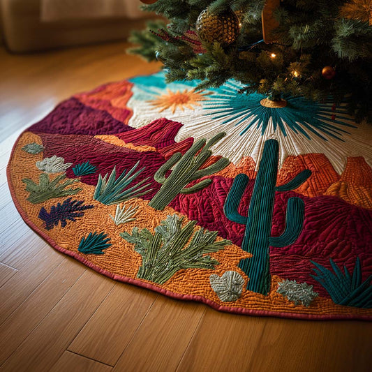 Cactus Light Christmas Quilted Tree Skirt NCU0DDK1660
