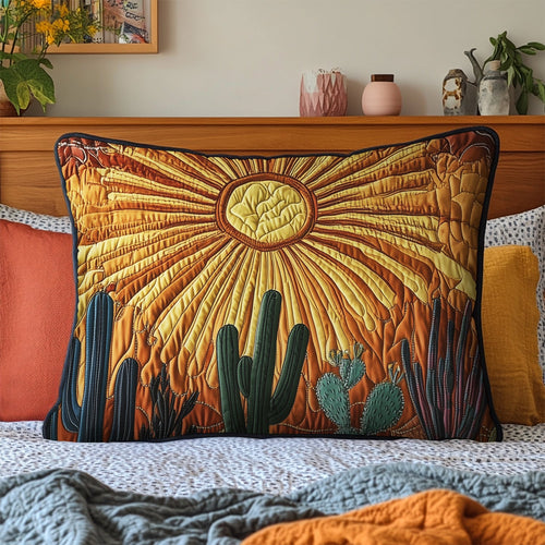 Cactus Sunrise Quilted Bedding Pillow Case NCU0VH3222