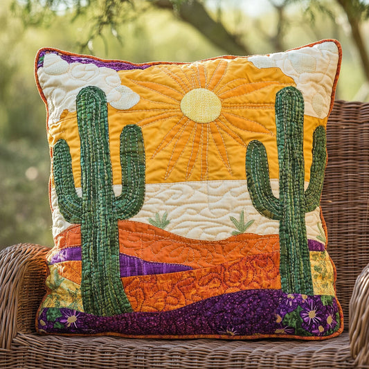 Cactus Sunrise Quilted Pillow Case NCU0VL967