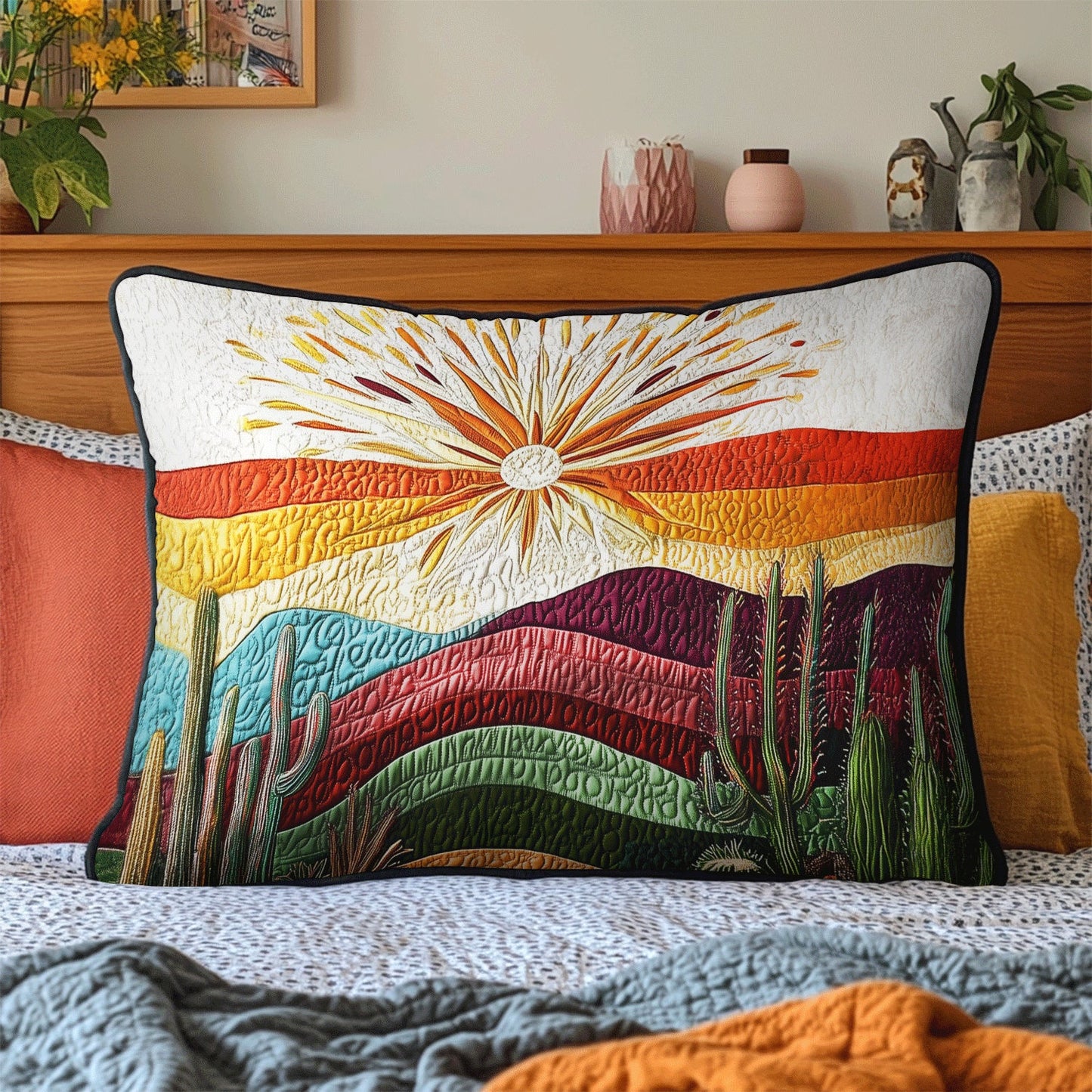 Cactus Sunset Bedding Pillow Case NCU0VL1072