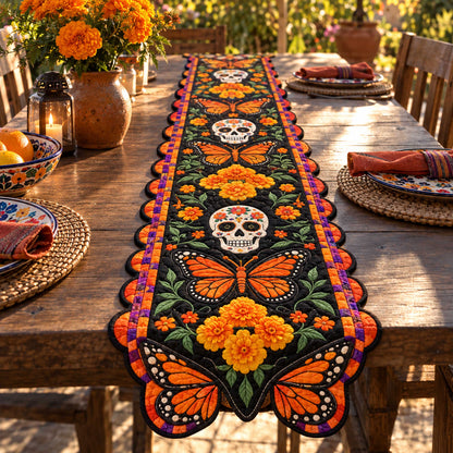 Calavera Celebration Custom Shape Quilted Table Runner SN0TD700