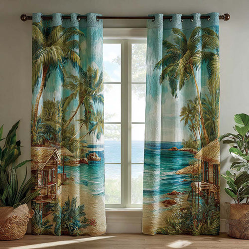 Calm Breakers Quilted Curtains NCU0QQ268