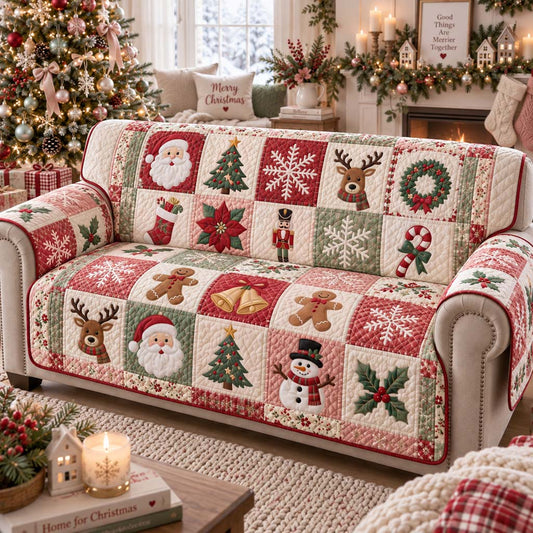Candlemas Noel Quilted Sofa Cover SN0HH0564