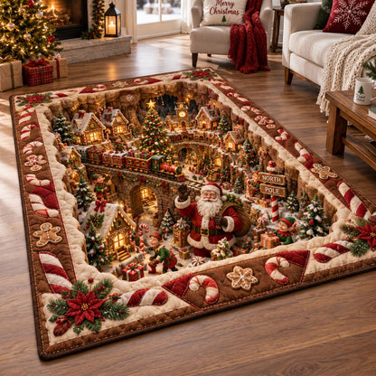 Candy Cane Christmas Town Area Rug SN0DV890