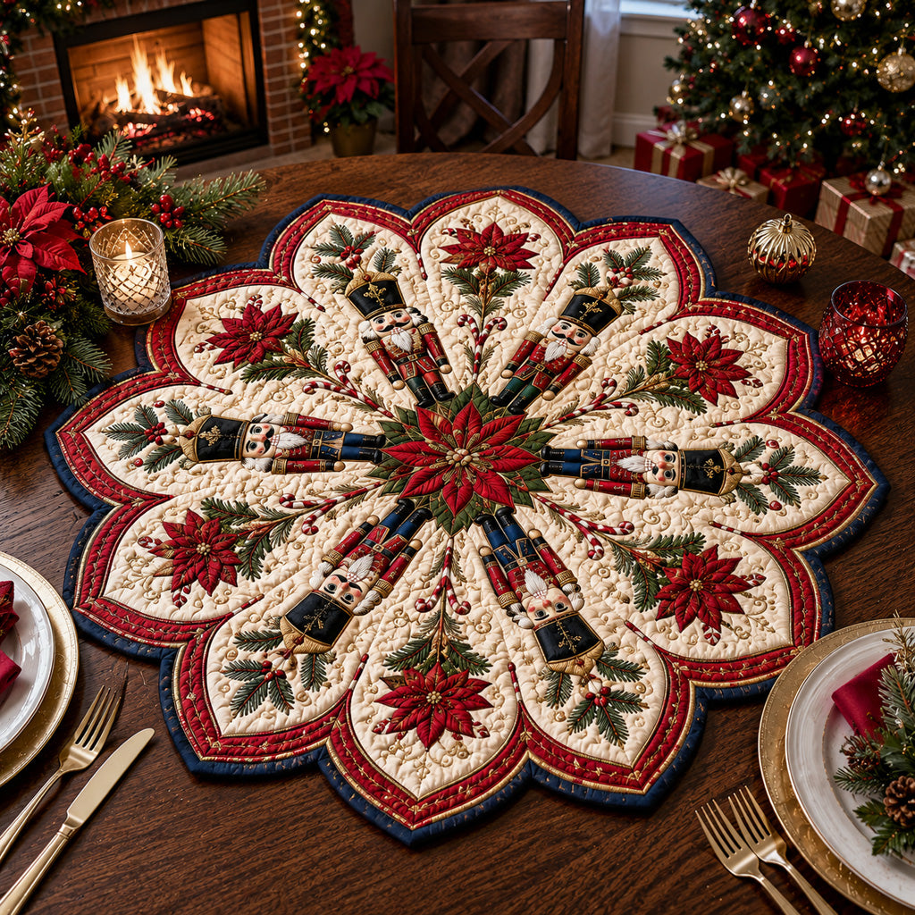 Candy Nutcracker Symphony Custom Shape Quilted Table Topper SN0HH0085