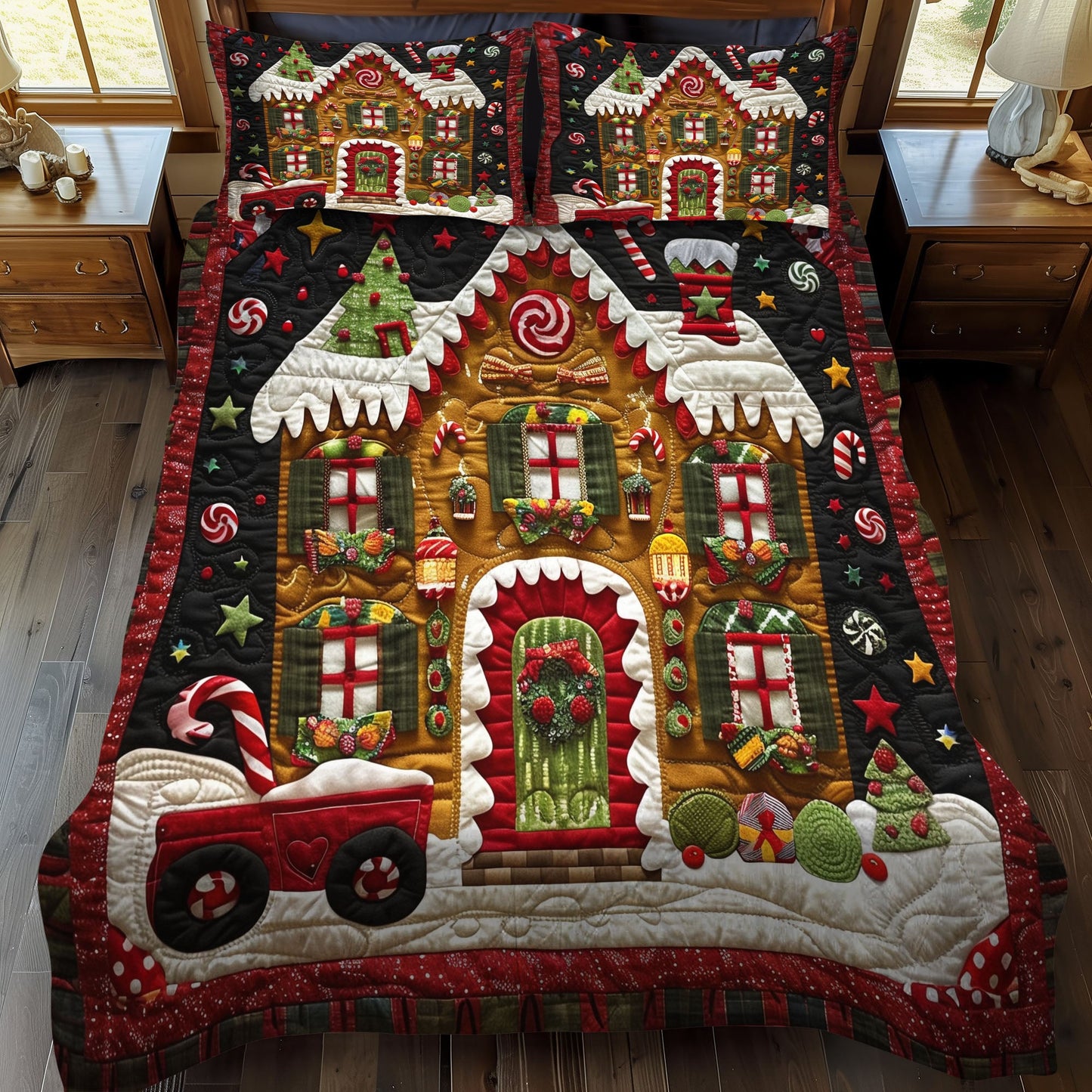 Candy Wonderland 3-Piece Quilted Bedding Set NCU0NT035