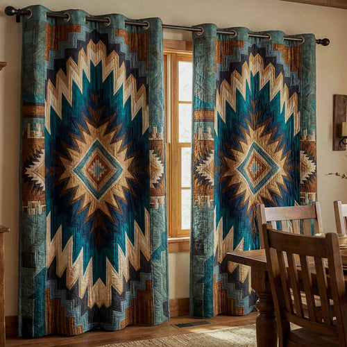 Canyon Chevron Quilted Curtains NCU0DX050