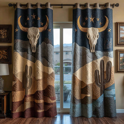 Canyon Moon Longhorn Quilted Curtains NCU0DH866