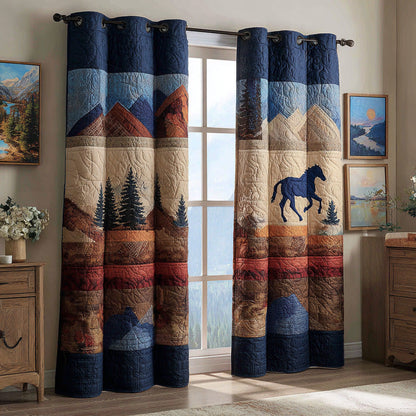 Canyon Ridge Horse Quilted Curtains NCU0DH829