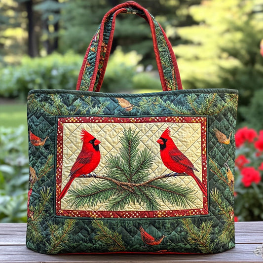 Cardinal Blessing Quilted Tote Bag NCU0DK8834