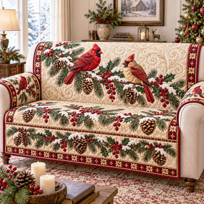 Cardinal Charm Quilted Sofa Cover SN0TD1218