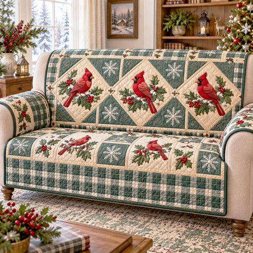 Cardinal Cottage Quilted Sofa Cover SN0TD1219