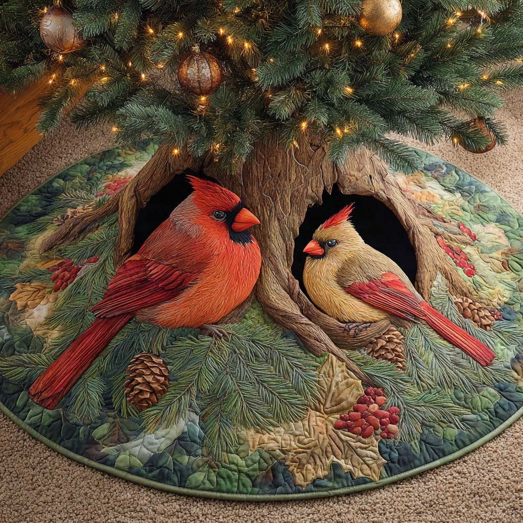 Cardinal Hearth Haven Quilted Tree Skirt NCU0XD1685
