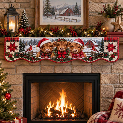 Cardinal Highland Calves Quilted Mantel Scarf SN0HH0455