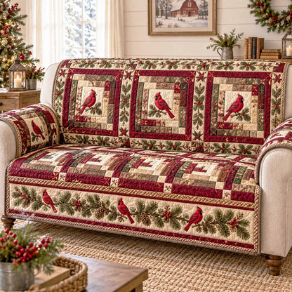 Cardinal Memories Quilted Sofa Cover SN0TD1213