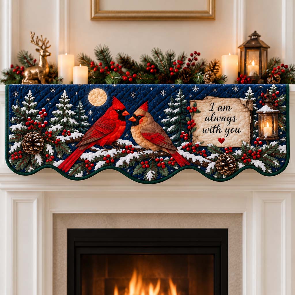 Cardinal Midnight Whisper Quilted Mantel Scarf SN0HH0554