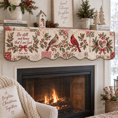 Cardinal Scripture Grace Quilted Mantel Scarf SN0HH0557