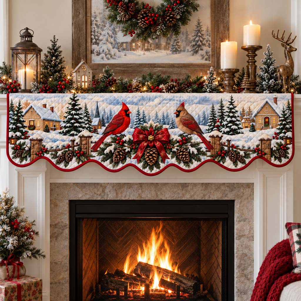 Cardinal Village Serenade Quilted Mantel Scarf SN0HH0559