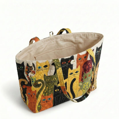 Cat Charm Quilted Classic Tote Bag SN0DK021