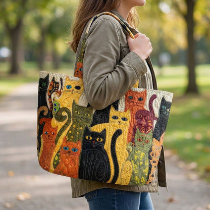Cat Charm Quilted Classic Tote Bag SN0DK021