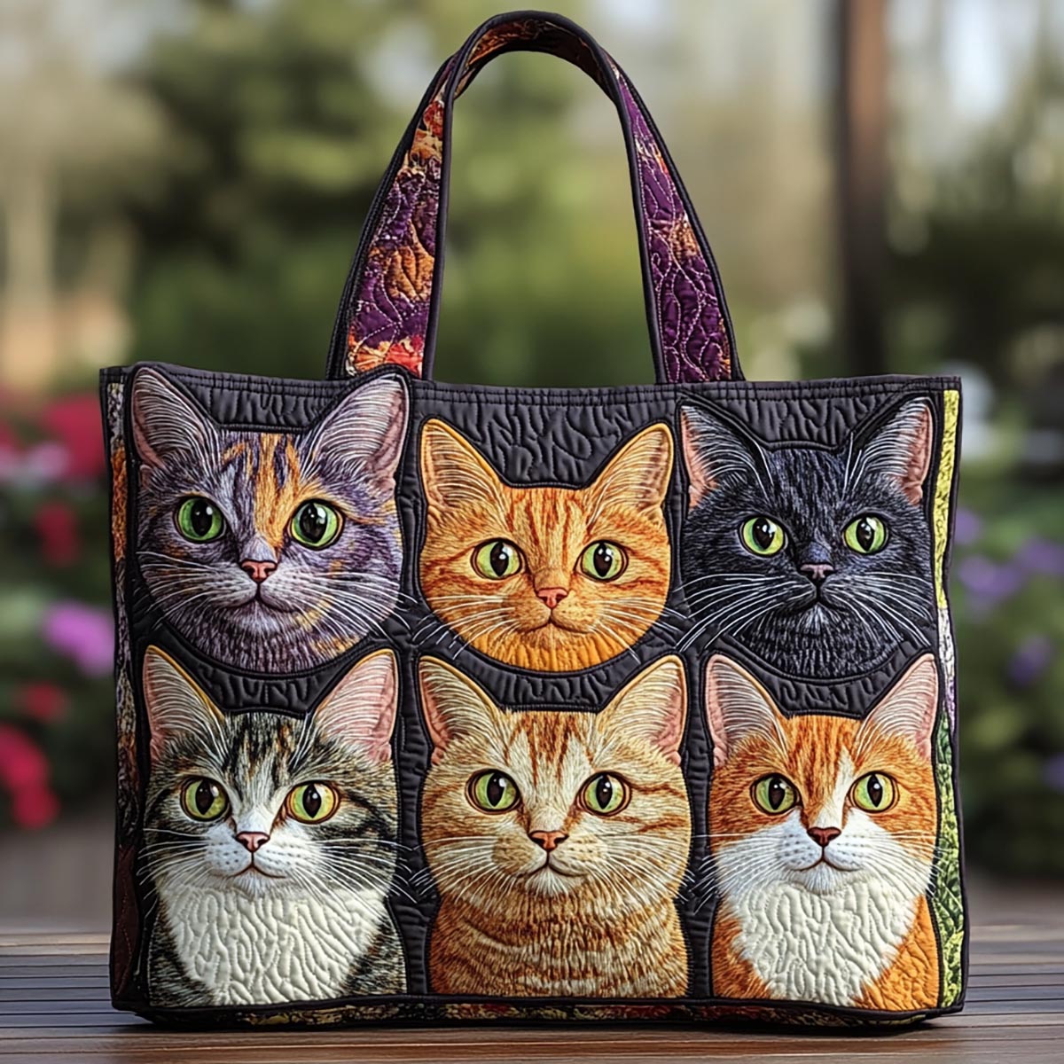 Cat Parade Quilted Tote Bag NCU0DK9081