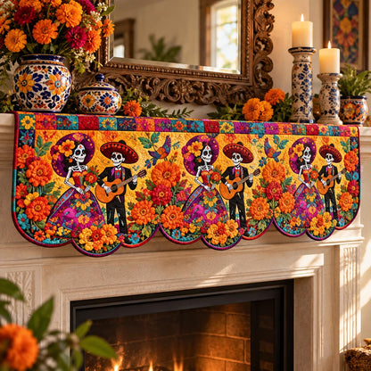 Catrina Fiesta Parade Quilted Mantel Scarf SN0DV622