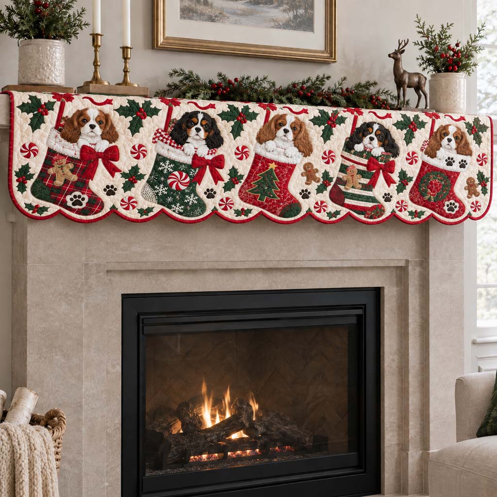 Cavalier Stocking Joy Quilted Mantel Scarf SN0HH0524