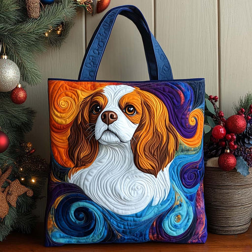 Cavalier Swirl Spirit Quilted Tote Bag NCU0XD1163
