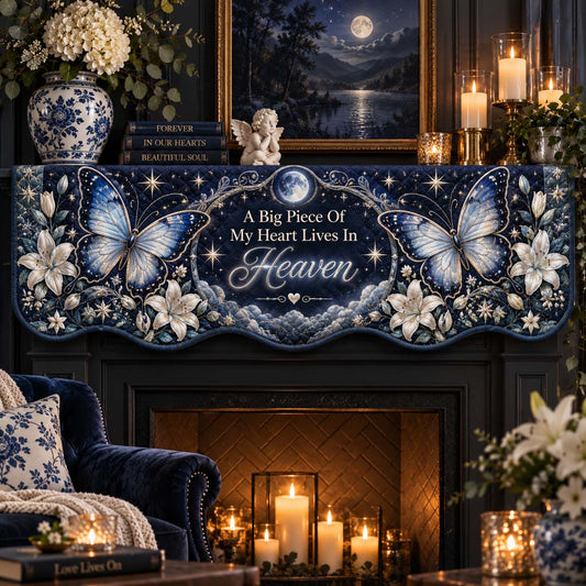 Celestial Butterfly Quilted Mantel Scarf SN0HH0595