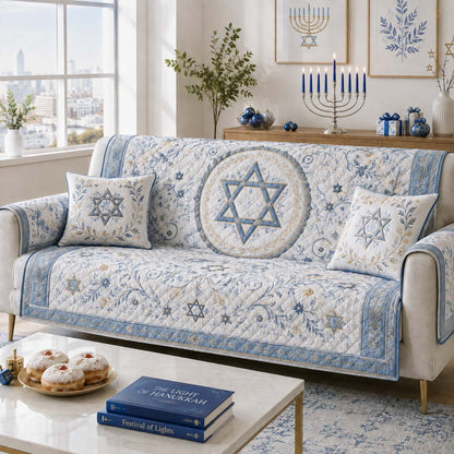 Celestial David Medallion Quilted Sofa Cover SN0HH0200