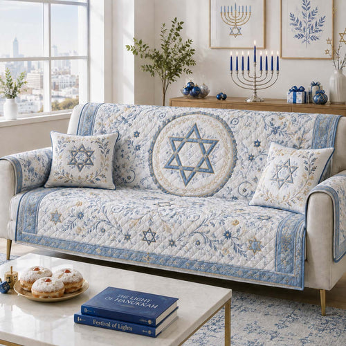 Celestial David Medallion Quilted Sofa Cover SN0HH0200