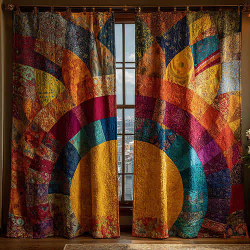 Celestial Glow Quilted Curtains NCU0DH732