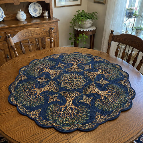 Celestial Roots Custom Shape Quilted Table Topper SN0PT718